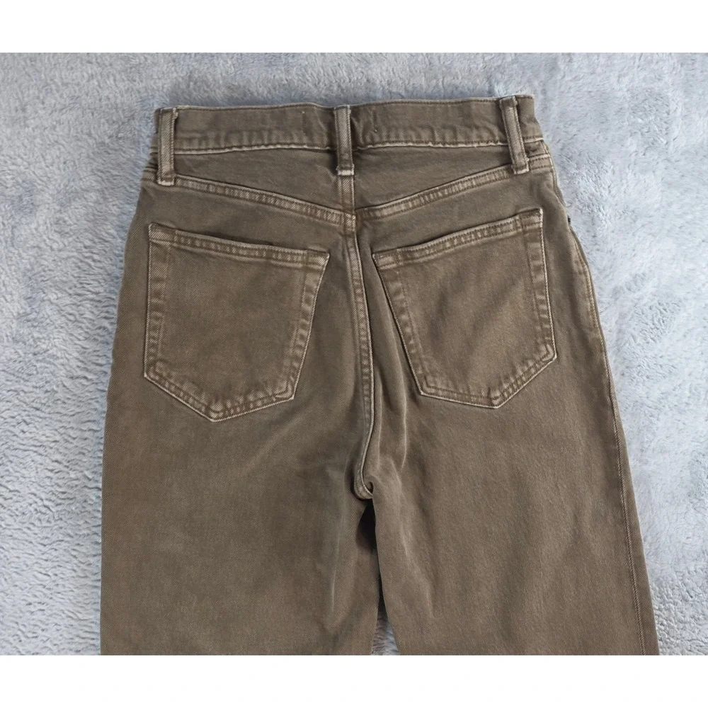 Abercrombie & Fitch Womens 26 Olive Brown '90s Straight Ultra High Rise Jeans